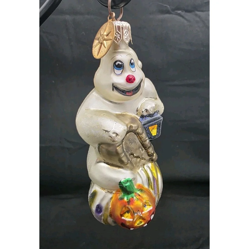 SIGNED Christopher Radko Fright D'Light Halloween Ghost Ornament 991660 VTG 1999